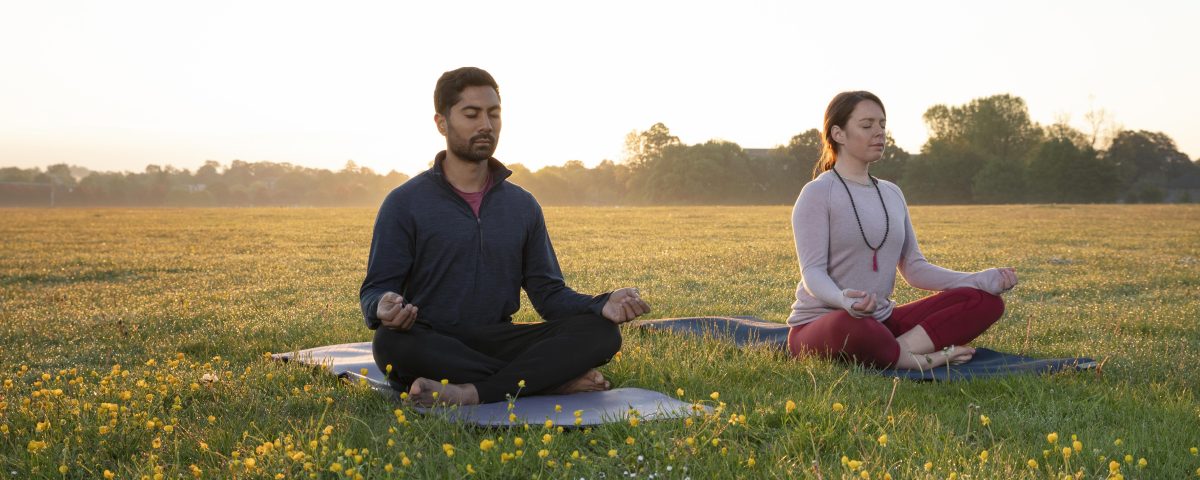 meditating with others