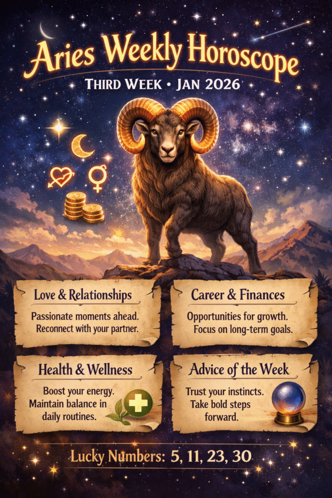 Aries Weekly Horoscope Third Week Jan 2026