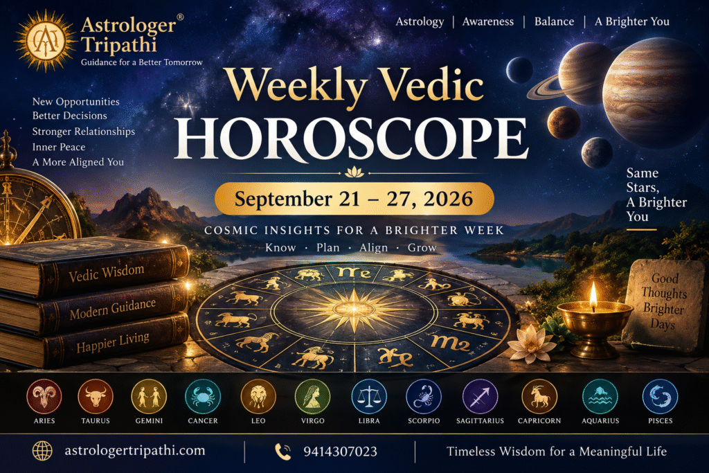 WEEKLY VEDIC HOROSCOPE September 21 – September 27, 2026