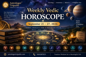 WEEKLY VEDIC HOROSCOPE September 21 – September 27, 2026