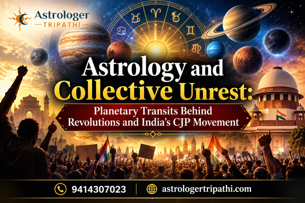 Astrology and Collective Unrest: Planetary Transits Behind Revolutions and India's CJP Movement